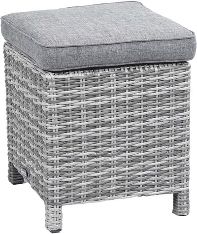 Hocker Dublin 40x40cm | Ash Grey | Wicker