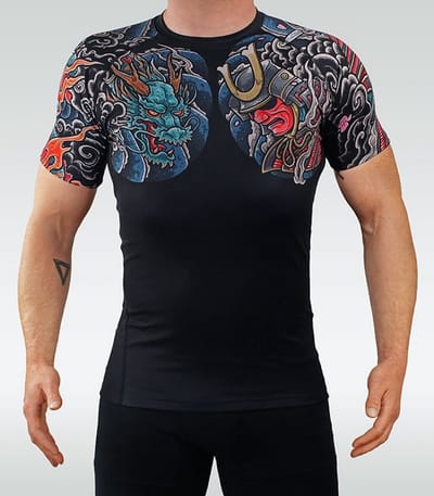 Ground Game Bushido 3.0 - Heren Rashguard - Korte Mouwen - Elastisch - Ventilerend