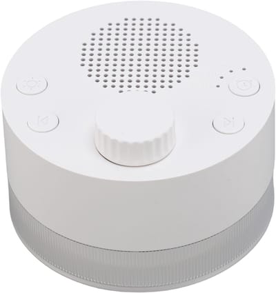 Geluidmachine - Slaapgeluid Apparaat - Ontspannen Slapen - 24 Natuurlijke Geluiden - Compact Formaat - Wit