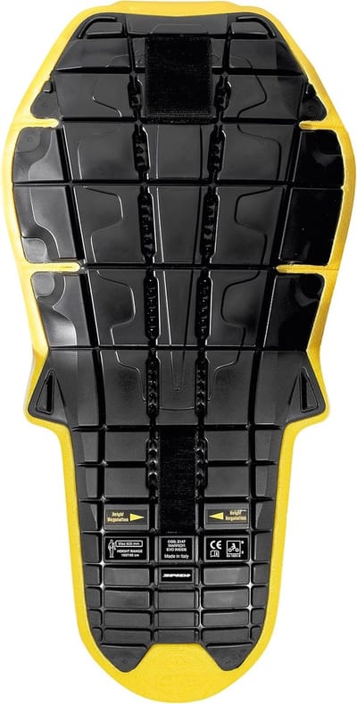 Motorjas Rugprotector - Bescherming Niveau 2 - Veilig Motorrijden - Compact Opvouwbaar - 55 x 28 cm - Zwart Geel