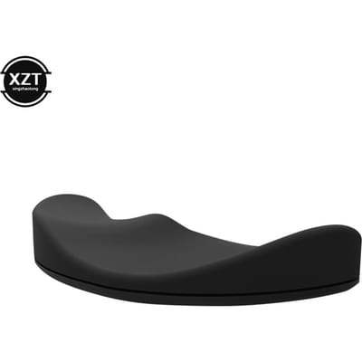 Tapis de Souris Ergonomique pour Main Repose-Poignet Gel de Silicone Antidérapant Profilé Support de Poignet Tapis de Soutien pour Bureau Gaming PC noir
