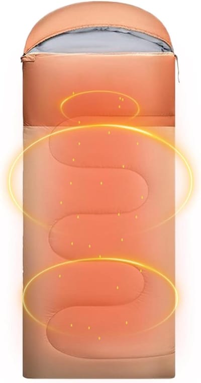 Kampeer Slaapzak - Slaapzak Volwassenen - Outdoor Avonturen - Waterdicht Warm Licht - 210x75 cm - Kaki