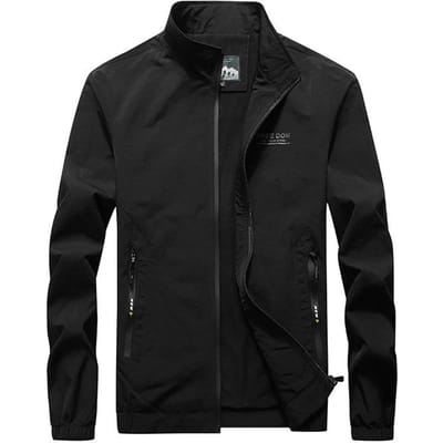 Heren Lente en Herfst Nieuwe Jas Heren Jeugd Grote Maat Eenvoudig Casual Dunne Windjack Jas Jas 4XL black