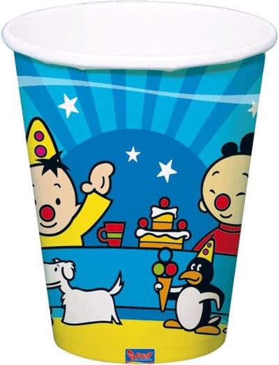 Bumba bekers - 16x - 250 ml - karton - verjaardag drinkbekers - kinderbekers - kinderfeestje - Kinder verjaardag feestje