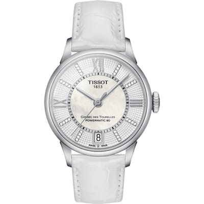 Tissot Durul Serie Automatisch Mechanisch Uurwerk Waterdicht Diamant-Bezet Kalender Casual Horloge Dameshorloges T099.207.16.116.00 Regular Watch Box,White white