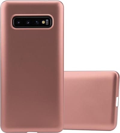Cadorabo Hoesje geschikt voor Samsung Galaxy S10 4G in METALLIC ROSE GOUD - Beschermhoes gemaakt van flexibel TPU silicone Case Cover