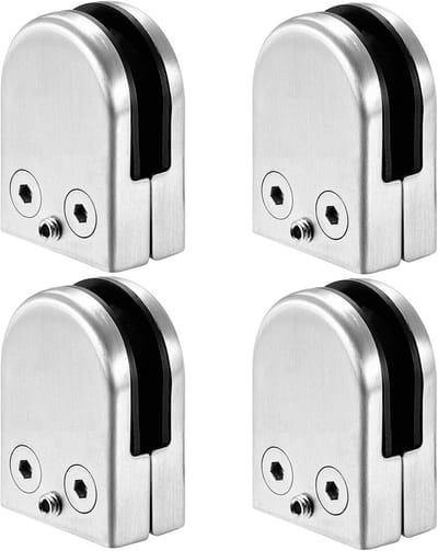 Glasklemmen Set - Klemhouders - Balustrade Montage - Roestvrij Staal 304 - 4 Stuks - Mat