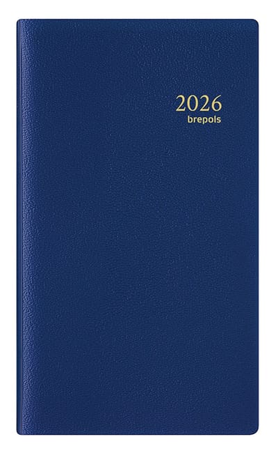 Brepols agenda 2026 - INTERPLAN [0.731] - GENOVA + ABC NL - Zakagenda - 1 week op 2 pagina's - Weekoverzicht - Gespiraleerd - Blauw - 8.9 x 16 cm