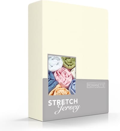 Jersey hoeslaken - Ivoor - 1-persoons extra lang (90x210/220 cm) – (100x200 cm)