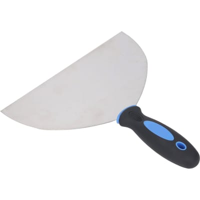 Roestvrijstalen Plamuurmes Behang Verf Stickers Gips Schraper met Ophanggat voor Gipsplaat Reparatie 8 Inch white