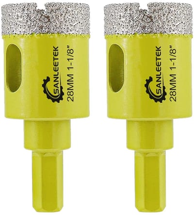 Set met droge diamantboren - 2 stuks gatenzaagset 1-1/8" (28 mm) voor keramische tegels, graniet en marmer