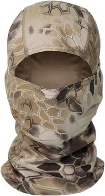 Nivard Winter Masker - Balaclava - Ski Mask - Ski Masker - Bivakmuts - Full Face Mask - Beige Slangenhuid