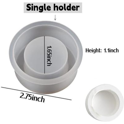 Moule ovale en Silicone à supports simples/doubles/triples, 1 pièce, pour bricolage, résine, ciment, plâtre, artisanat single hole gray