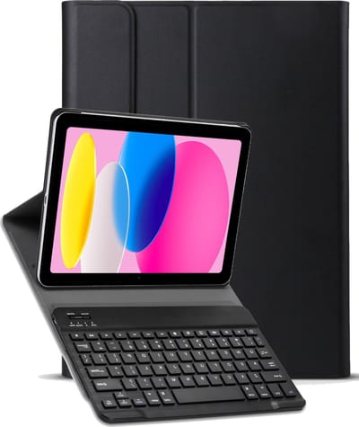 Hoesje - Geschikt voor Apple iPad 10 (2022) - 10.9 inch - 10e Generatie - Keyboard Book Cover - Toetsenbord Case - Hoes - Zwart