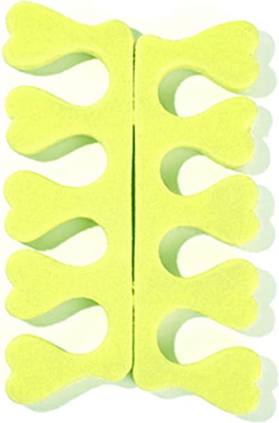 DW4Trading Foam Vinger & Teenspreiders - Geel - 2 Stuks