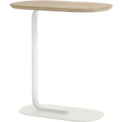 Muuto Relate Side Tafel - gerookte eik/wit - 60,5 cm