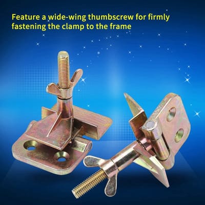 Dailygoods- Scharnierklem 2 Stuks - Metalen Klem - Voor Schermdruk - Butterfly Klem - Duurzaam/IJzer - Voor Houten/Aluminium Frame - Drukklampen
