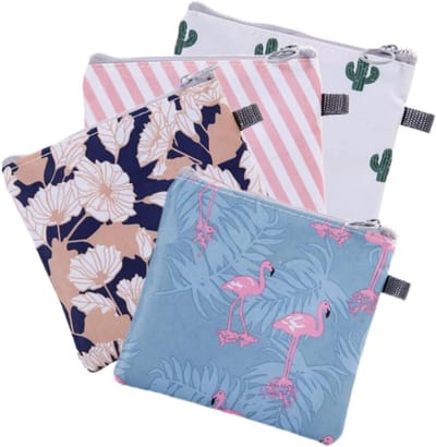 Maandverband Opbergtas - Menstruatietas Toilettas - Hygiënisch Opbergen - Praktisch Ritsontwerp - 13 x 13 x 2 cm - Diverse