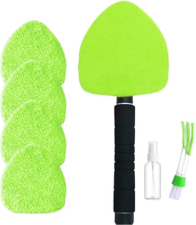 Ruiten Reiniger - Auto Borstel - Voertuig Glans - Uitschuifbaar & Draaibaar - 41-57 cm - Groen