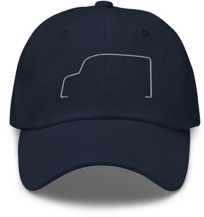 De2pktjes - Premium Chino Pet – Silhouette Collectie: Citroën HY Lijnkunst - zwart