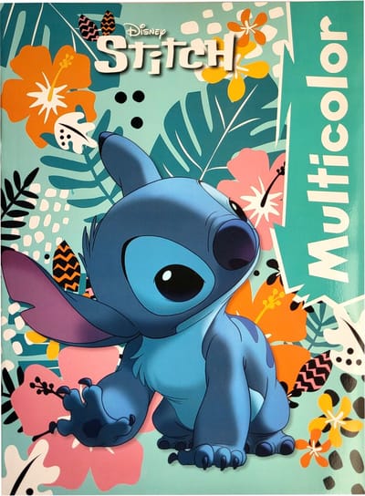 Multicolor - Disney Stitch - Kleurboek over Lilo en Stitch - 32 Pagina's - 17 Kleurplaten en 17 Voorbeelden - Voor Kinderen - Knutselen - Creatief - Uitermate Geschikt voor Kleurpotloden en Wasco