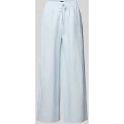 Tommy Hilfiger Tjw Essential Linen Pants Light Powdery Blue/stripe Size: S | Wide-Leg & Flared Pants Outlet | Dames | Blauw