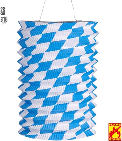Lampion Wit/Blauw Bv