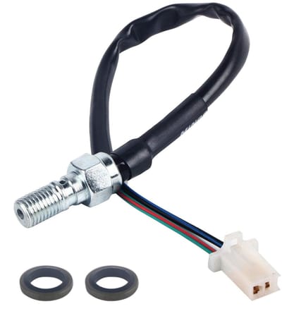 Dailygoods - Hydraulische Remschakelaar - Motorfiets Remdruk Schakelaar - Verbeterde Veiligheid - M10x1.25 - Aluminium en Kunststof - Geschikt voor Mo...