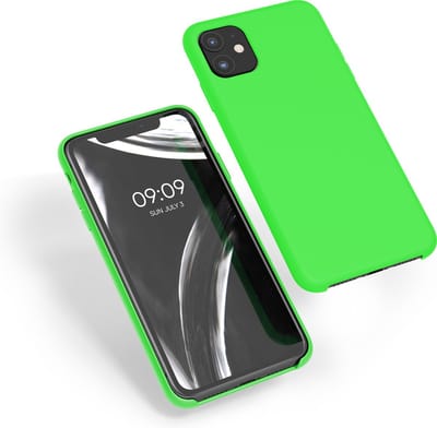 kwmobile telefoonhoesje geschikt voor Apple iPhone 11 - Hoesje met siliconen coating - Smartphone case in limoengroen