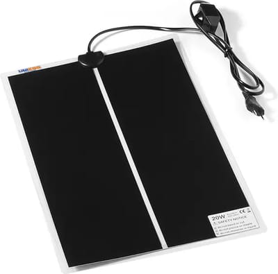 UniEgg® Warmtemat 28x42cm – 20 Watt – met dimmer en aan/uit-schakelaar | geschikt voor planten, kuikens, kittens, puppy’s, katten, konijnen, cavia’s, muizen, knaagdieren, honden en reptielen
