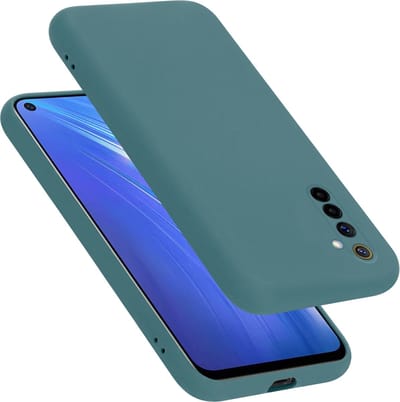 Cadorabo Hoesje geschikt voor Realme 6 4G / 6s in LIQUID GROEN - Beschermhoes gemaakt van flexibel TPU silicone Case Cover