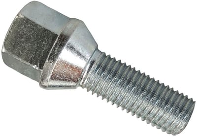 Zilveren Wielbouten Kegelvorm M12x1,25 Lengte 30mm voor Aluminium Velgen