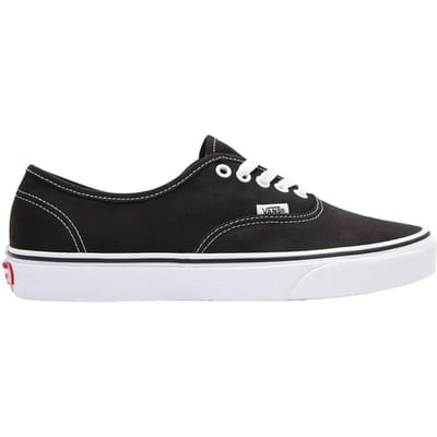 Mannen Vrouwen Vans Authentic Canvas Sneakers - (Zwart / Wit)