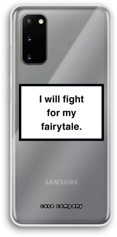 Case Company® - Hoesje geschikt voor Samsung Galaxy S20 hoesje - Fight for my fairytale - Soft Cover Telefoonhoesje - Bescherming aan alle Kanten en Schermrand