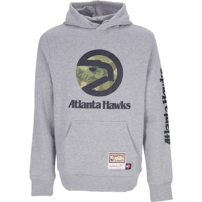 Herenhoodie Nba Ghost Green Camo Hoodie Hardwood Classics Atlhaw Grey Heather