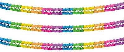 Haza feestslingers verjaardag - 3x stuks - papier - 6m - multi-color