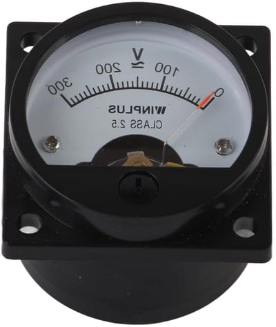 Analoge Paneelmeter - Voltmeter Ampèremeter - Spanning Meten - Duidelijke Schaal - AC 0-300V - Zwart