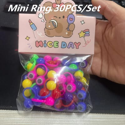 Grappige Wibbelende Oogbol Vingerpopjes Plastic Ringen Feestartikelen Speelgoed voor Kinderen Praktische Grappen Spelletjes cadeaus verjaardagsdecor OneSize