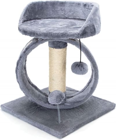 Nobleza Kattenkrabpaal - Krabpaal voor Katten met Speeltje - 48 cm - Grijs
