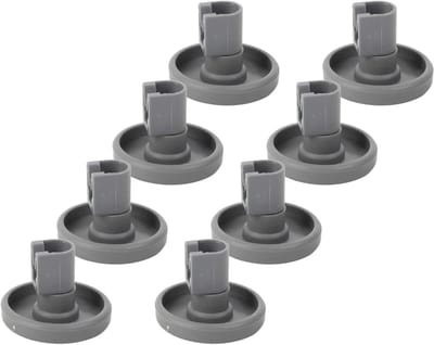 Vaatwasser wielen - Rek rollers - Soepel laden - Duurzaam ABS materiaal - 8 stuks - Wit