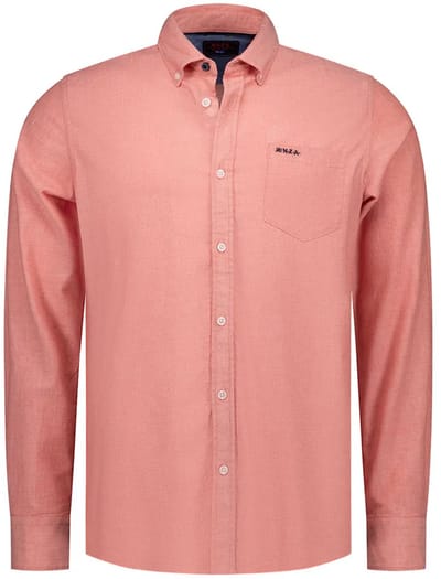 NZA - Rood melange stretch overhemd