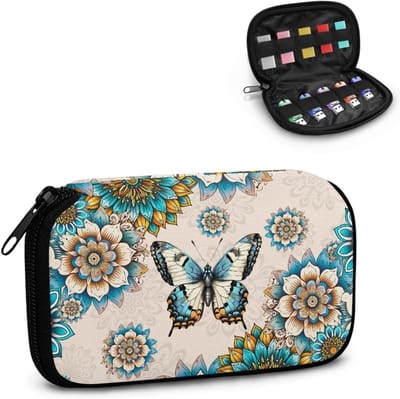 USB Stick Opbergdoos - Geheugenstick Houder - Data Organisatie - Beschermt Tegen Schade - 10 Stuks - Bohemian Mandala Vlinder