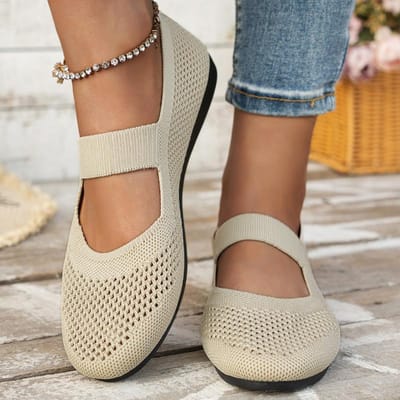 Dames Flats Schoenen Slip on Opvouwbare Loafers voor Dames Vierkante Neus Enkele Schoenen Uitgeholde Mode Mom Casual Schoenen voor Dames 36 gray