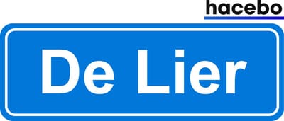 Hacebo - Plaatsnaam Sticker - 29x10 CM - De Lier sticker - Verkeersborden sticker - grappige cadeaus - De Lier