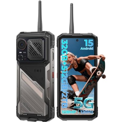 Smartphone HOTWAV Hyper 8 Ultra 5G 6,78  FHD+ 32GB+512GB/2TB 12000mAh Camera 108MP Draagbare Telefoon Onbreekbaar Android 15 NFC Zwart zwart