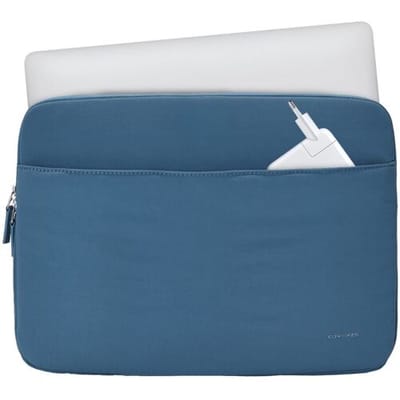 Coverzs Luxe Laptop Sleeve 15,6 inch Blauw - Waterafstotend - Extra Vak - Schokbestendige Hoes voor Laptop & MacBook