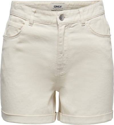 Only Broek Onlvega Life Hw Mom Shorts Noos 15230571 Ecru Dames Maat - XS