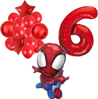 Spidey ballonnen pakket - 72x47cm - Folie Ballon set - Spiderman - Themafeest - 6 jaar - Verjaardag - Ballonnen - Versiering - Helium ballon