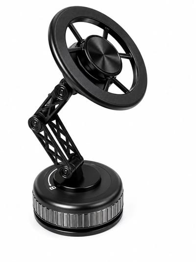Magnetische Telefoonhouder Auto – Vacuüm Zuignap voor Dashboard & Raam – 360° Draaibaar – Sterke Magneet – Geschikt voor MagSafe Smartphones en Android – GSM Houder