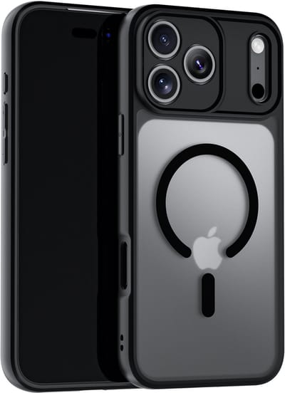 Hoesje geschikt voor iPhone 17 Pro Hoesje Zwart - Geschikt voor iPhone 17 Pro MagSafe Case Mat Zwart - Hoesje geschikt voor iPhone 17 Pro Doorzichtig Mat Zwart